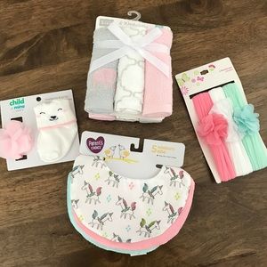 Bundle of unused/unopened baby girl goodies!